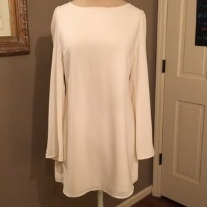 gXf offwhite open back butterfly sleeve dress